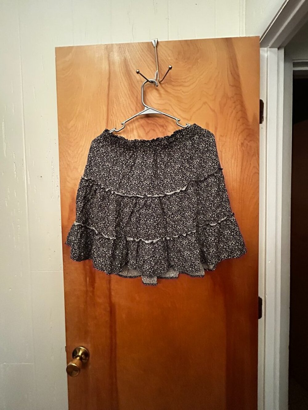 Black Floral Skirt